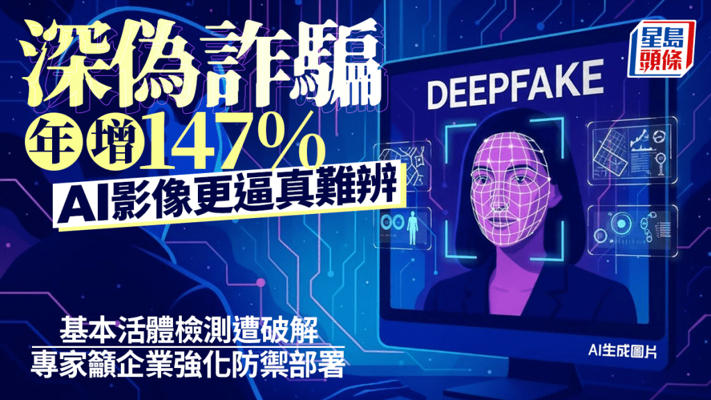 每日雜誌｜深偽詐騙年增147%  AI影像更逼真難辨  基本活體檢測遭破解  專家籲企業強化防禦部署