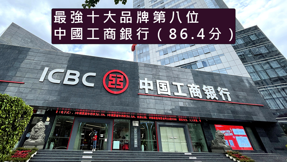 2023内地最强十大品牌第八位，中国工商银行。资料图片