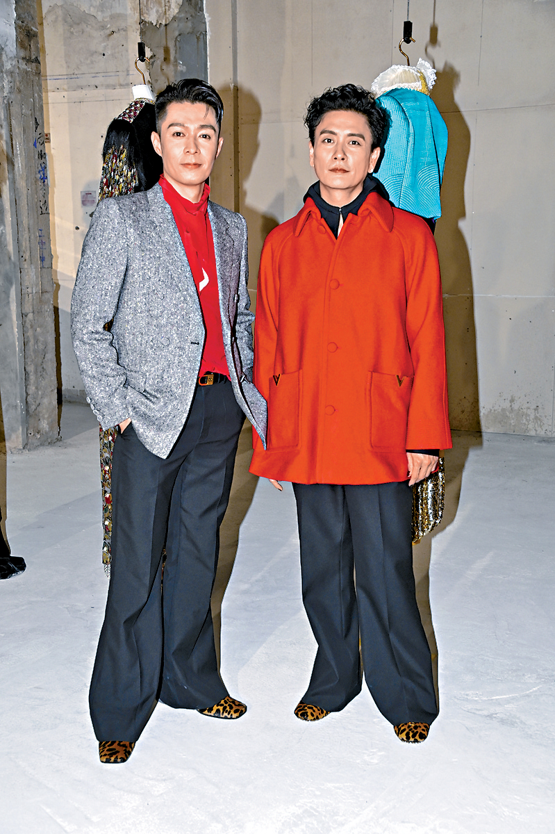 黃宗澤（右）、周柏豪拍檔出席品牌活動。