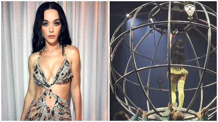 Katy Perry在澳洲巡唱險生意外 。