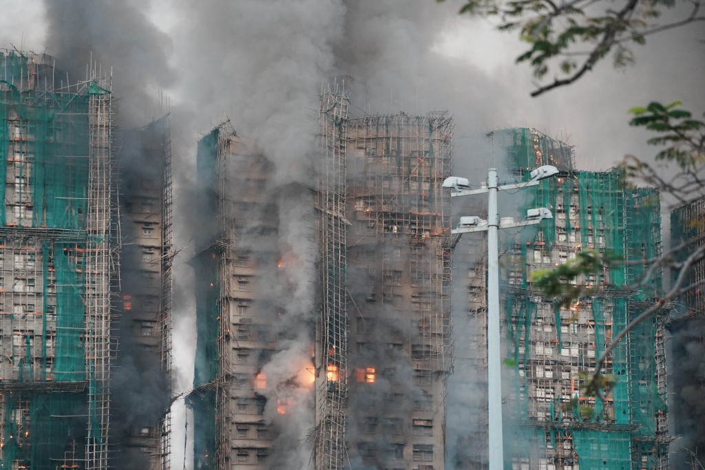 大埔宏福苑發生四級大火。汪旭峰攝