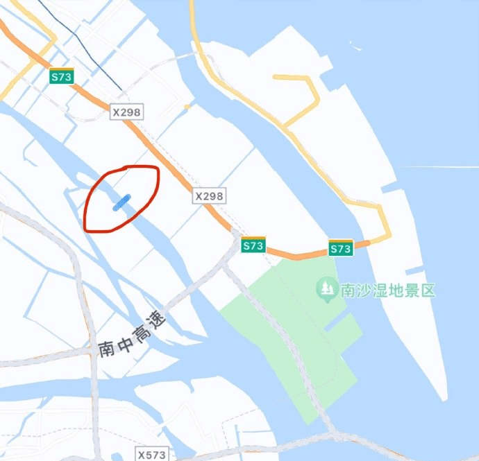 廣州南沙瀝心沙大橋位置圖。