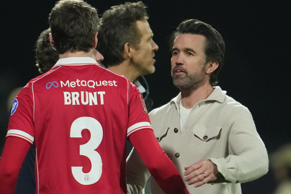 域斯咸班主「死侍」Ryan Reynolds到场打气。美联社