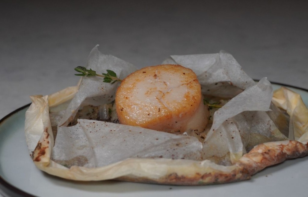 紙包焗松露帶子