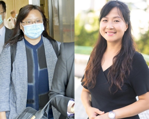 董健莉(左)：吳定霖(右)。資料圖片及網圖