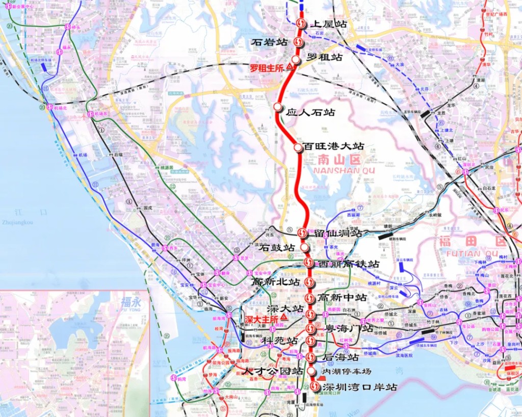 深圳地鐵13號線分站圖。微博