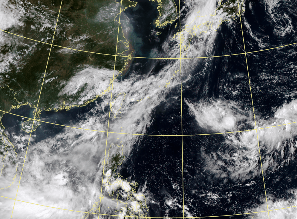 一个热带低气压已经在西北太平洋形成。台湾中央气象局图片
