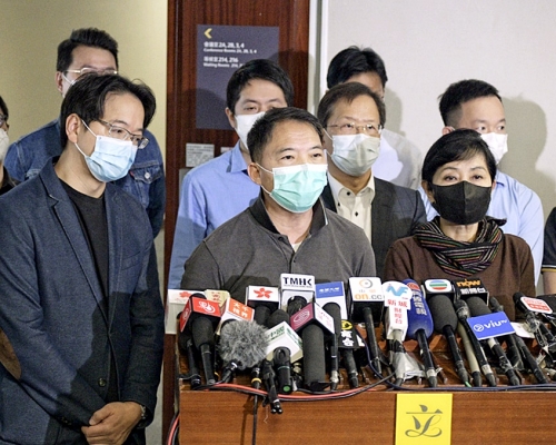 民主派嚴厲譴責警方濫捕林卓廷、許智峯。 資料圖片