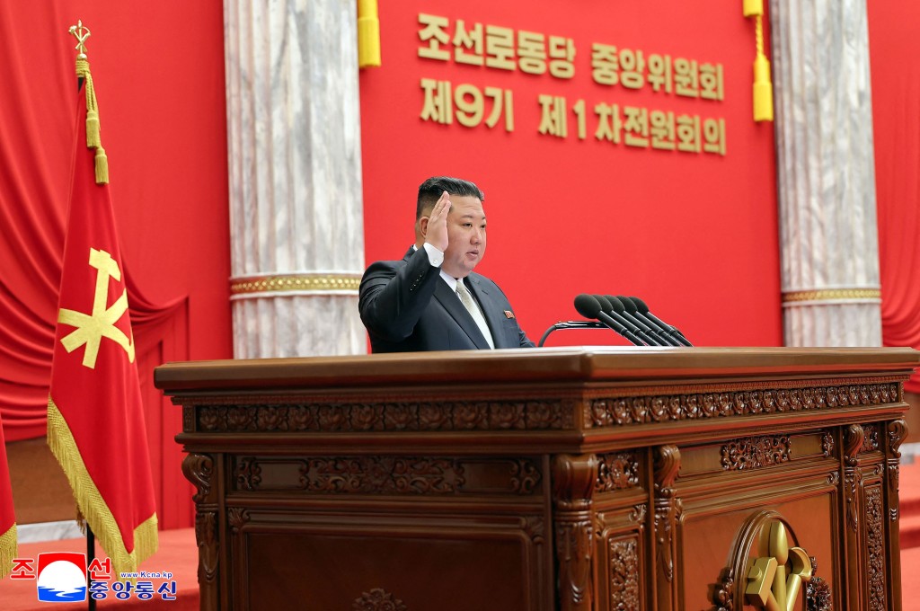 金正恩出席勞動黨第9次代表大會。法新社 金正恩出席勞動黨第9次代表大會。法新社