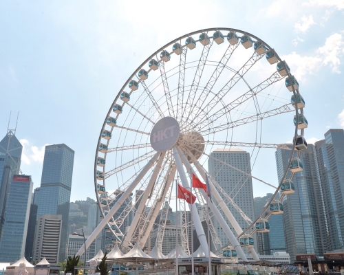 中環海濱摩天輪新舊營運者仍在交接中。資料圖片