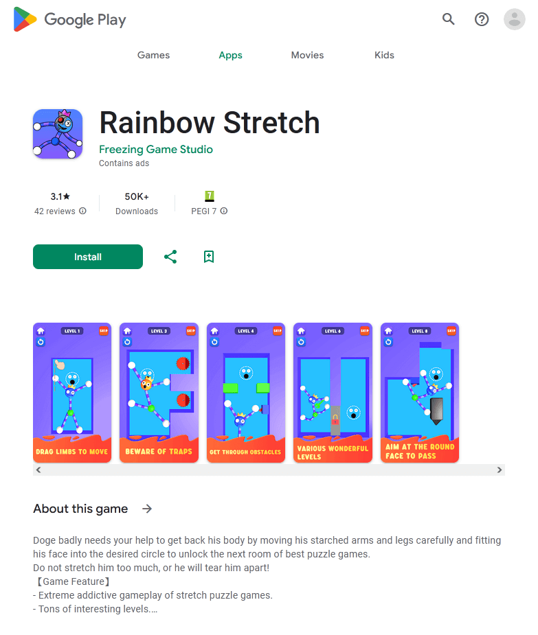 Rainbow Stretch藏有广告恶意软件 隐藏图示用户难察觉