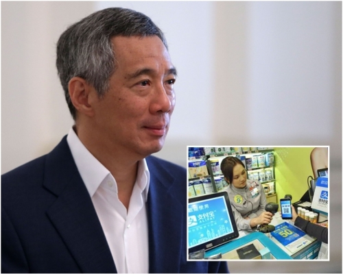 李顯龍表示,如今在中國大城,大部分人都在用微信或支付寶支付。
