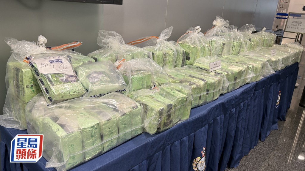 警方檢獲約174公斤的懷疑冰毒，市值大約港幣1億2350萬元。