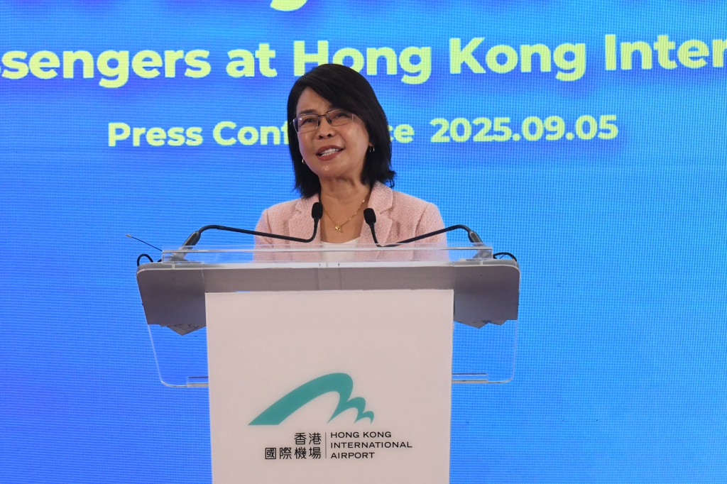 香港機場管理行政總裁張李佳蕙。何健勇攝 香港機場管理行政總裁張李佳蕙。何健勇攝