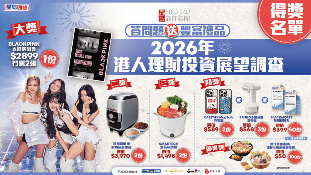 「 2026年港人理財投資展望調查」 得獎名單公布