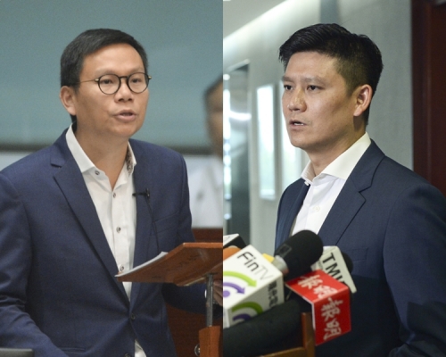 陳恒鑌(左)；譚文豪(右)。 資料圖片