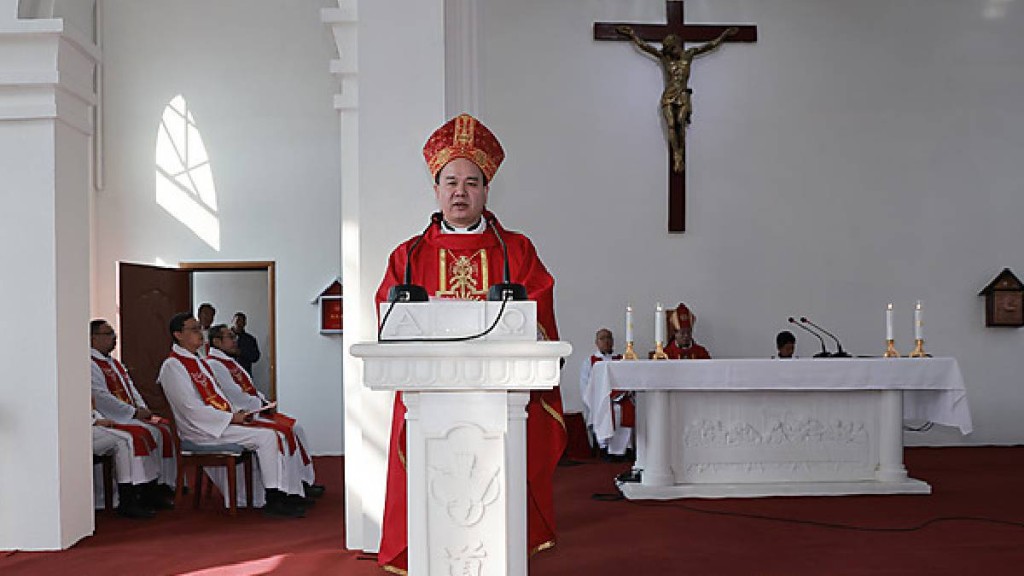 李建林獲祝聖為河南新鄉主教。中國天主教網 