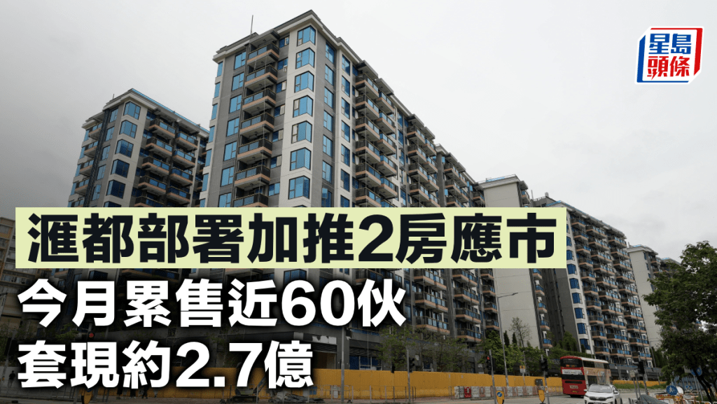 滙都部署加推2房應市 今月累售近60伙套現約2.7億