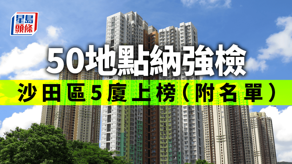 大圍美田邨美庭樓納入強檢。資料圖片