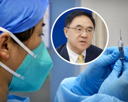 中國疾控中心研究員、科研攻關組疫苗研發專家組成員邵一鳴（小圖）表示，已針對新冠病毒變異株研製新一代疫苗。AP圖片及網圖