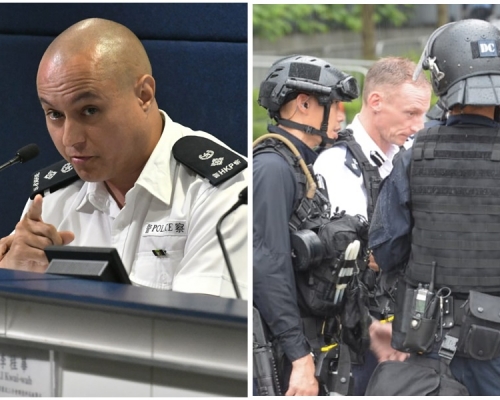 新界北總區警司韋華高;警察機動部隊校長莊定賢。資料圖片