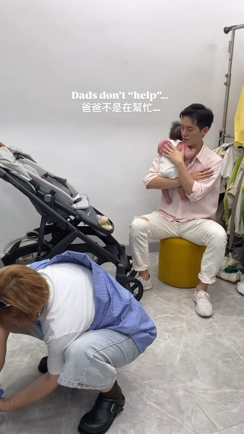 麥明詩昨日在IG上載影片,為老公盛勁為慶祝首個父親節。 麥明詩昨日在IG上載影片,為老公盛勁為慶祝首個父親節。
