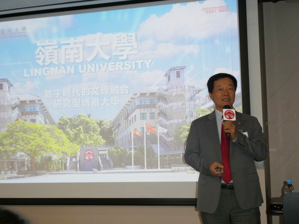 秦泗釗期望政府盡早讓嶺大入駐北都大學城。歐文瀚攝