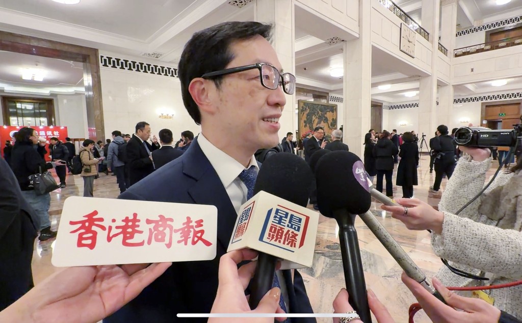 全國政協委員、廠商會會長盧金榮。 郭詠欣攝 全國政協委員、廠商會會長盧金榮。 郭詠欣攝