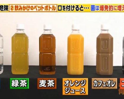 用嘴直接飲用樽裝飲品，易滋生細菌。網圖