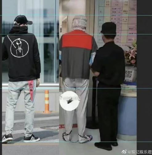 網民及粉絲把吳亦凡跟男子背影作對比。