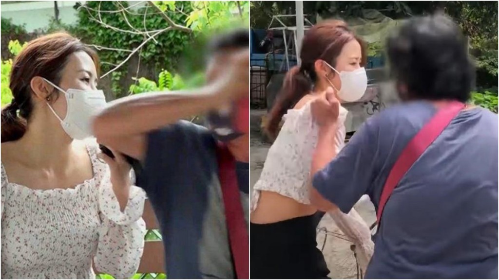 《東張西望》女主持利穎怡早前採訪美孚「老鼠屋」女住戶時懷疑遭對方襲擊。 網圖