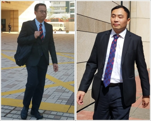 證人懲教助理白偉航(左);證人懲教助理戴廣誼(右)。 陳楚琨攝