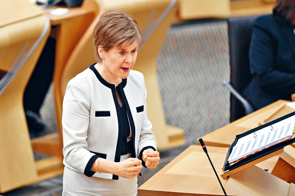 ■苏格兰首席部长施雅晴日前出席议会答问会。