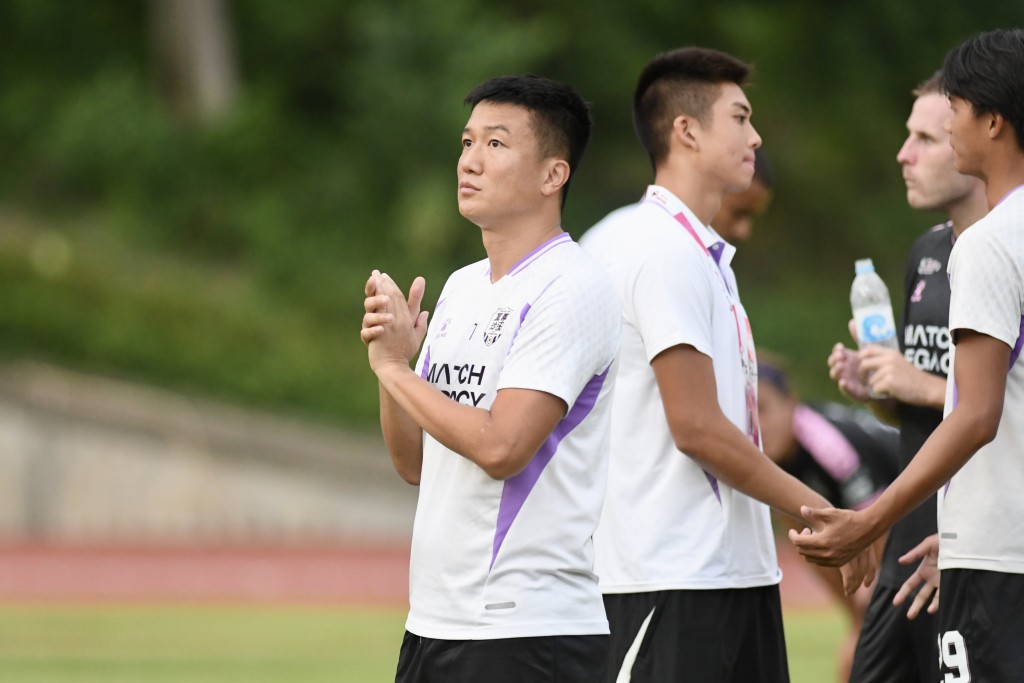 至尊沙田班主兼球員王王尊今場未有上陣。楊駿堯攝