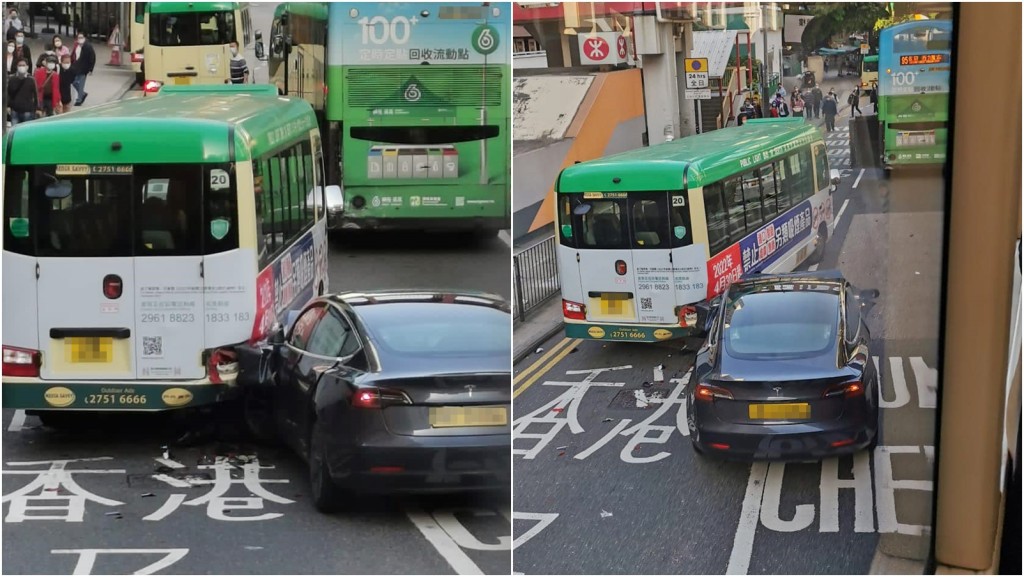 清水灣道發生三車相撞意外。「香港突發事故報料區」FB圖片