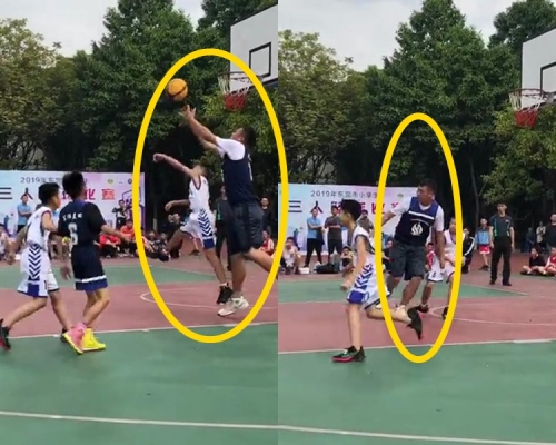 該小學生目前就讀六年級，身高達1米9以上。網圖