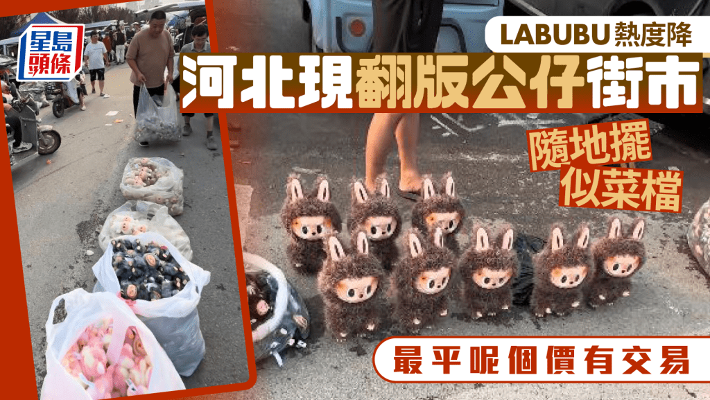 LABUBU︱熱度降衡水現翻版公仔街市  擺賣似菜檔¥6有交易