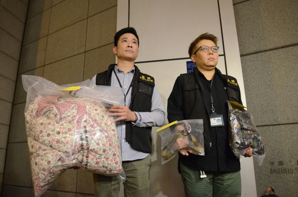 警方檢獲的證物。李子平攝