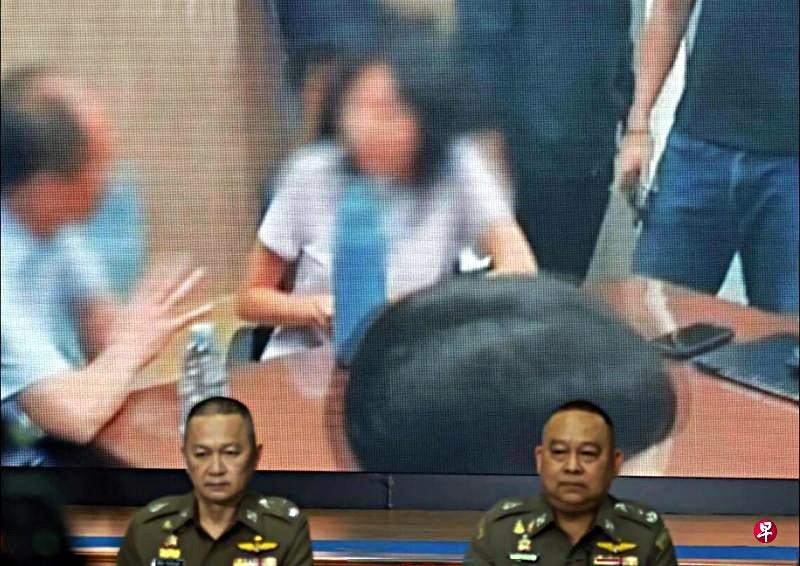 泰國警方交代案情。聯合早報 泰國警方交代案情。聯合早報