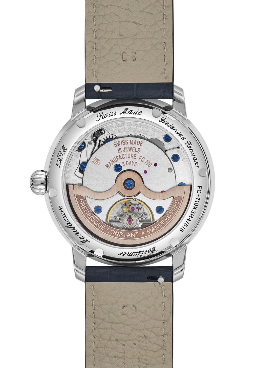 Frederique Constant Manufacture Classic Worldtimer,搭載FC-719自動上弦機芯。 Frederique Constant Manufacture Classic Worldtimer,搭載FC-719自動上弦機芯。