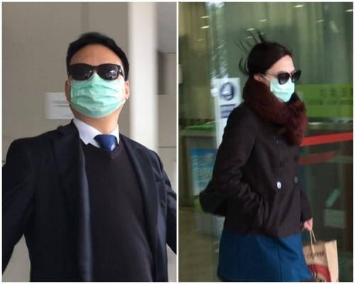 被告林偉光(左)及助護李燕燕。資料圖片