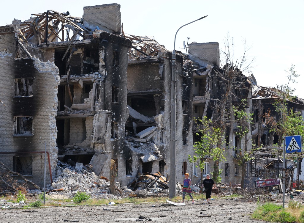 連場激戰盧甘斯克州多處被破壞剩頹垣敗瓦。REUTERS