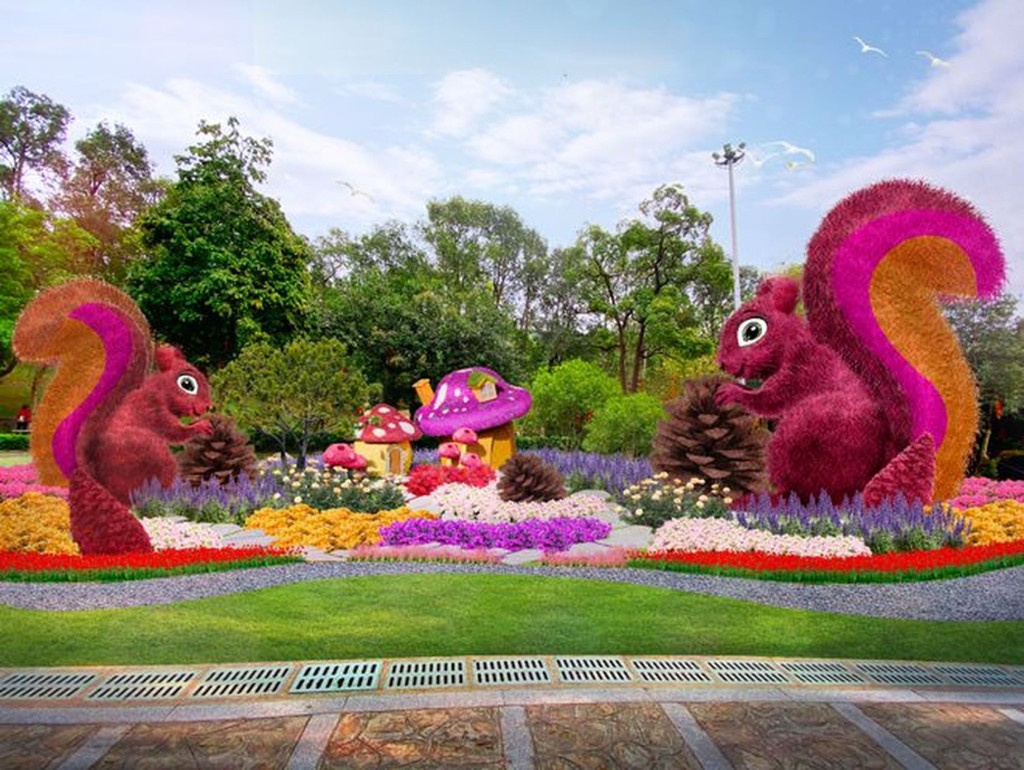 2023广州簕杜鹃花展｜铺满山头的粉红花色及大型趣怪花艺装置，为萧瑟寒冷带来了不少生气