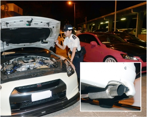 大部分被扣留車輛懷疑改裝死氣喉,導致發出極大聲浪。