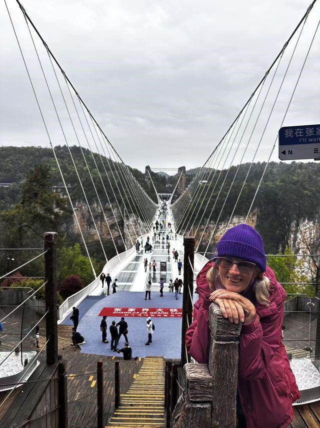 Gill在张家界大峡谷游玩。潇湘晨报