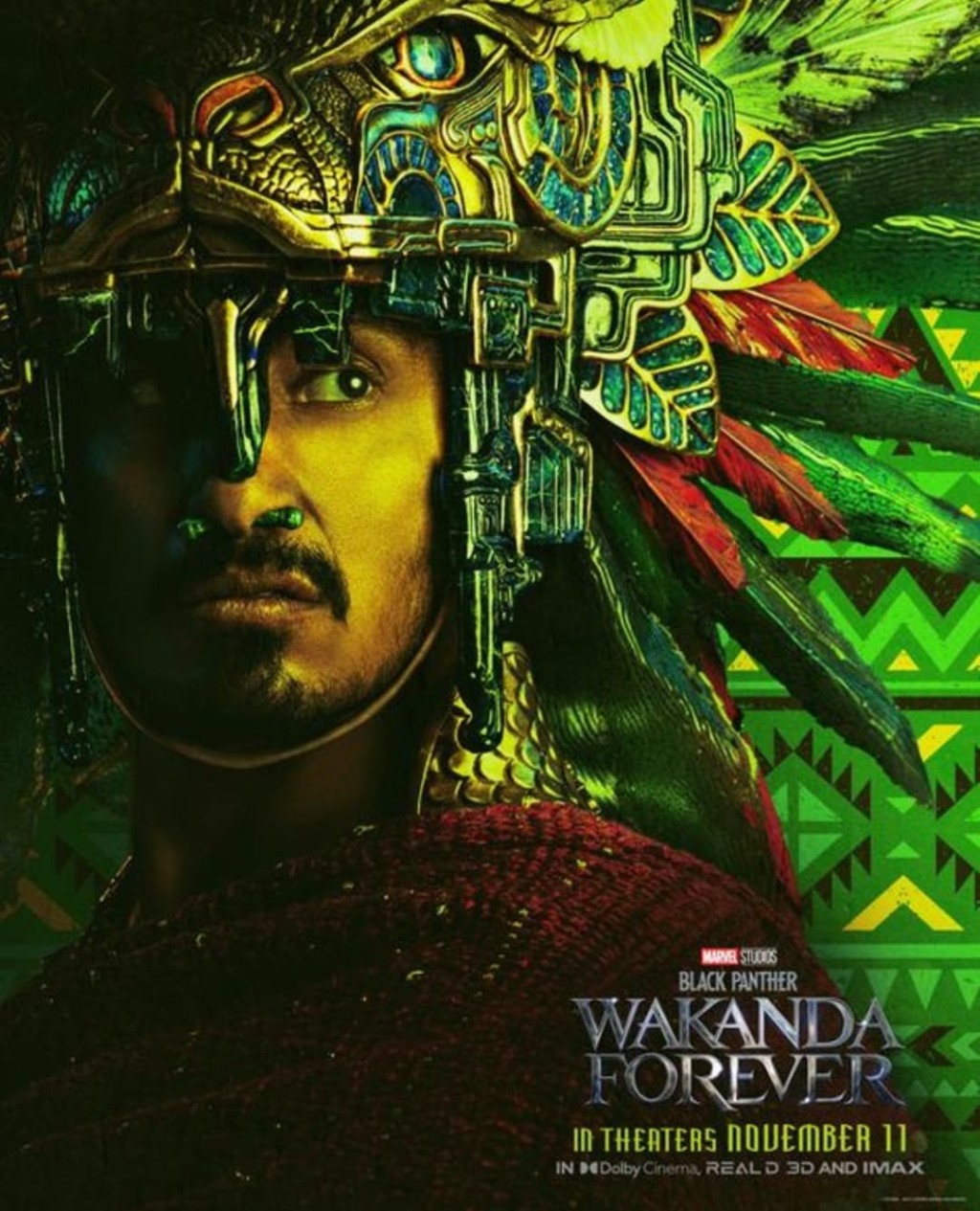 Tenoch在《黑豹2：瓦干達萬歲》中，扮演海底文明統治者「納摩」。