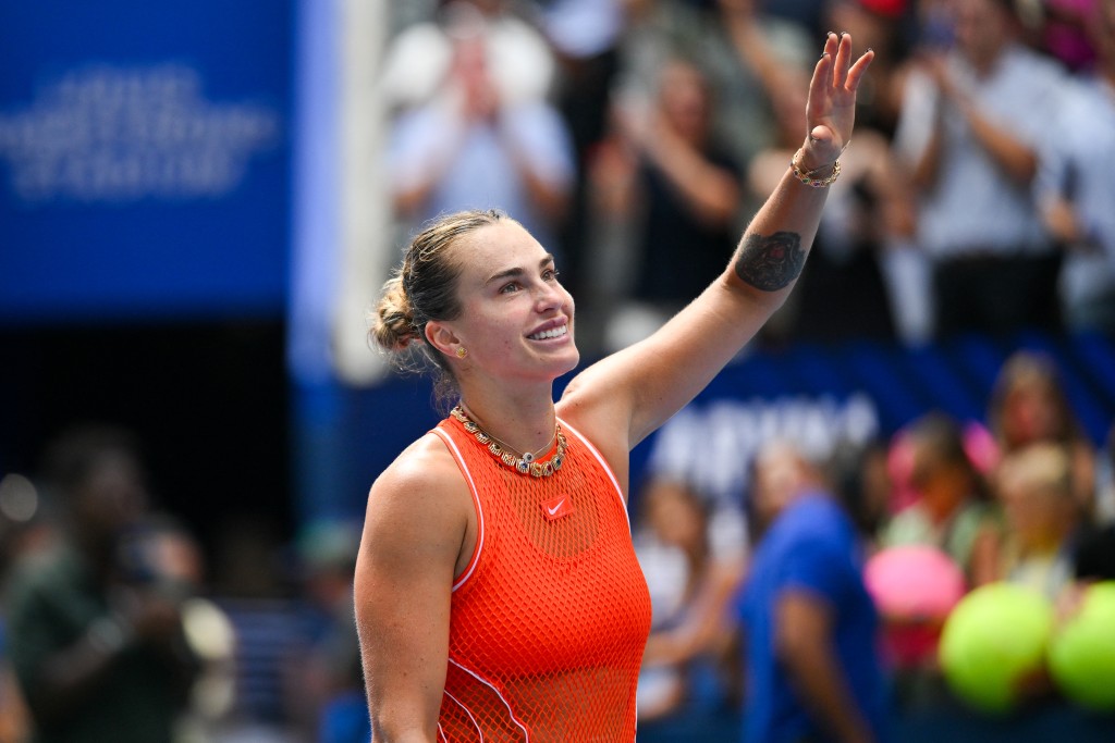 莎芭兰卡（Aryna Sabalenka）直落2:0击败乌兹别的克拉希莫娃(Kamilla Rakhimova) 。AFP