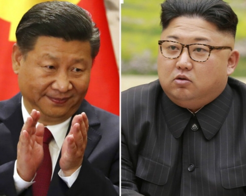 中國與北韓今年建交70周年，習近平與金正恩互相致賀電。 AP