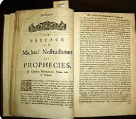 诺查丹玛斯于1555年出版《诸世纪》（Les Prophéties）。维基图片