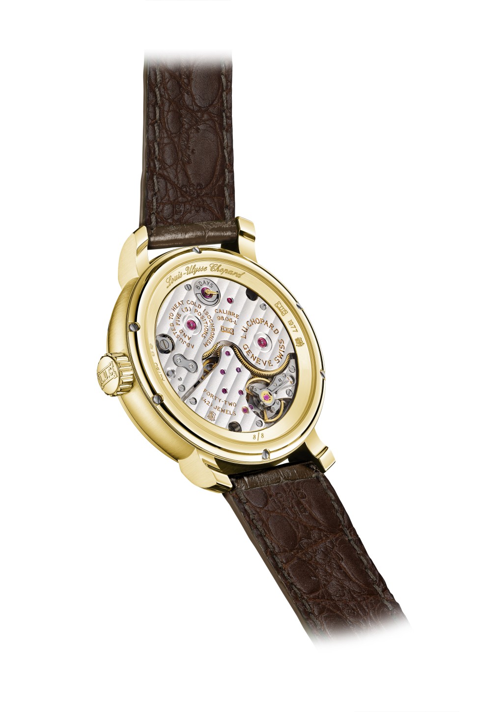 Chopard L.U.C Quattro Spirit 25 - Straw Marquetry Edition / 機芯：L.U.C 98.06-L手上鏈 。
